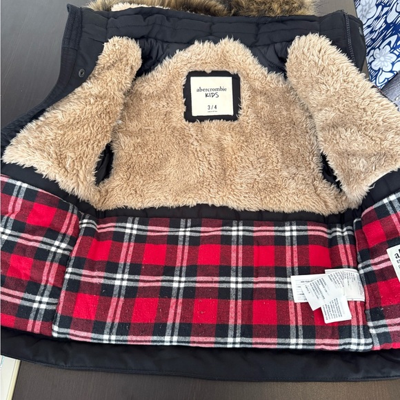 Abercrombie Black Parka with Faux Fur Hood - Picture 3 of 11